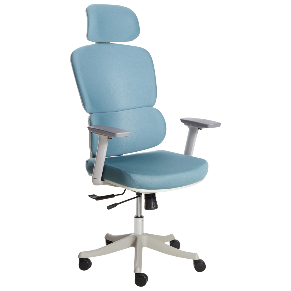 Beliani Office Chair Viscount Fabric Blue