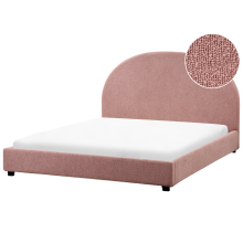 Waterbed Boucle VAUCLUSE 140 x 200 cm (EU Double) Pastel Pink