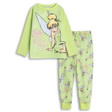 (5-6 Years) Disney Tinkerbell Long Sleeve Long Leg Pyjama Set (Girls Green)