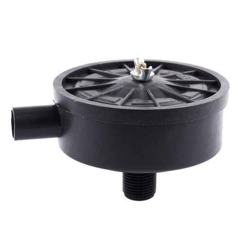 1/2" PT Male Thread Black Plastic 10cm Dia Filter Silencer for Air Compressor 1