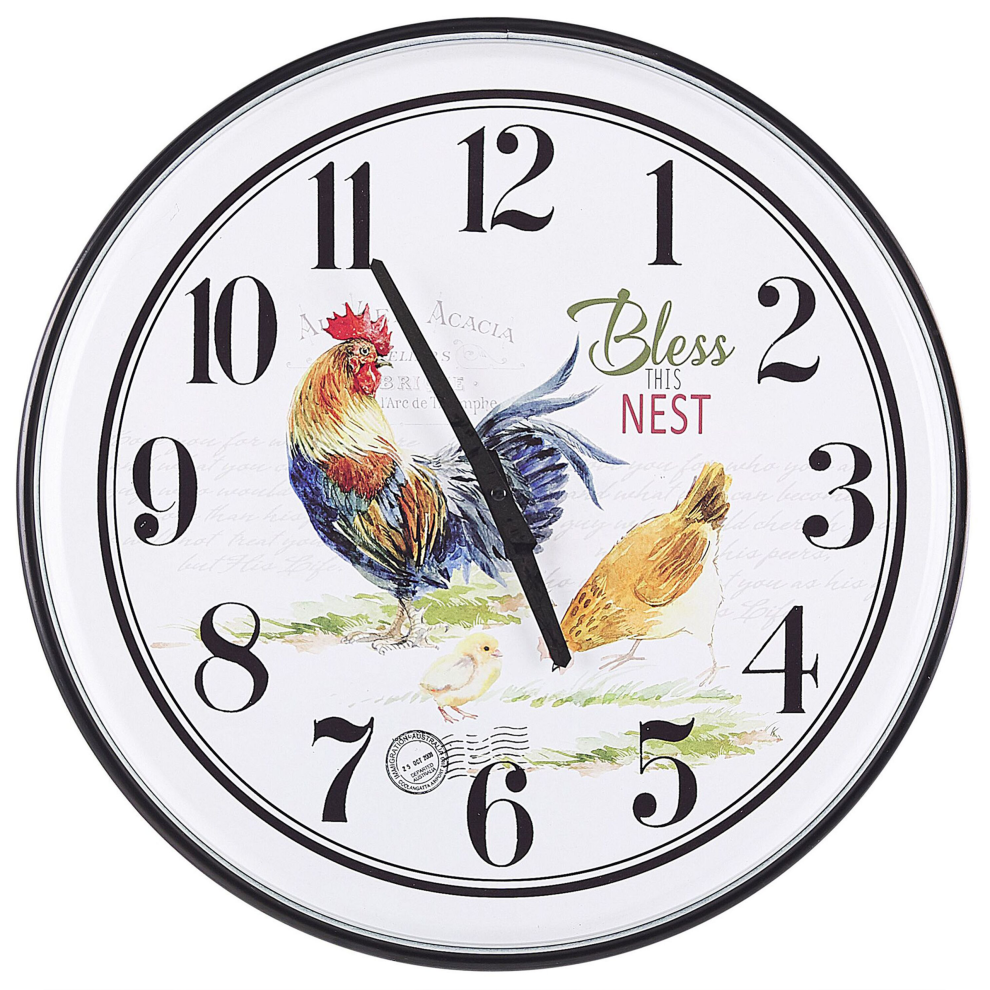 Beliani Wall Clock Horw 48 Cm Metal Multicolour