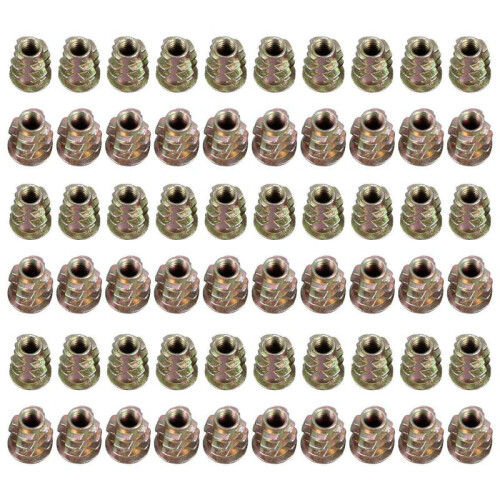 M4x10mm Thread Interface Screw Insert Nuts 120 Pcs for Wooden Furniture 2