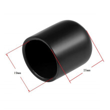 60Pcs Rubber End Caps 19Mm ID PVC Round Tube Bolt Cap Cover Screw Thread Protectors Black