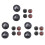 Cigarette Lighter Socket Cover Cap 6 Pack, Universal Waterproof Dustproof Plug 1