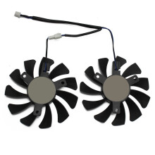 HA8010H12F-Z 75MM 2Pin GTX1050Ti GPU Koeler DUAL Ventilator voor MSI Geforce GTX 1050Ti GTX-1050-Ti-4GT-OC (10 Stuks)