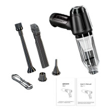 New Wireless Handheld Car Vacuum Cleaner, Rechargeable High Power Cordless Vacuum Cleaner for Home (Black)