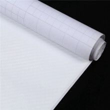 3X DIY 30x127cm 3D Carbon Fiber Decal Vinyl Film Wrap Roll Adhesive Car Sticker Sheet White