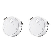 2X Aspiradoras AutomáTicas Carga USB MáQuina de Limpieza Robot de Barrido Inteligente Aspiradoras,