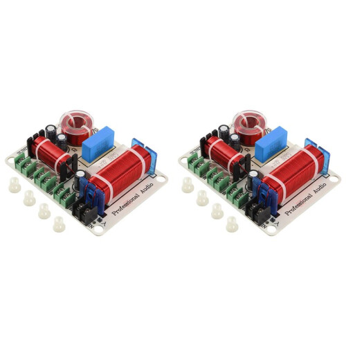 2X 3 Way Speaker Frequency Divider 300W HiFi Crossover Filter Frequency Distributor for DIY Home Speaker Modification 1