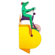 Creatives Frog Riding Enhjuling Väggmonterad Pappersrullehållare - Unik Design, Perfekt för Heminredning Badrumsvägg