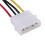3X -Strom Buchse auf -Stecker-Adapter-Konverter-Kabel, 6-Zoll 6