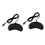 2X Gamepad Wired 6-Key USB Game Controller Joypad for   / Md Pc / 2 Y1301 /  Mega Drive Black Plastic 1