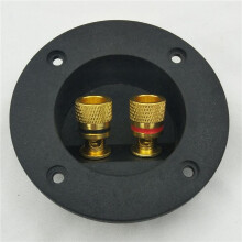 6 Pezzi DIY Casa Stereo per Auto Un 2 Vie Altoparlante Scatola Terminale Binding Post Connettori Un Tazza Un Molla Rotonda Spine Subwoofer (Nero)