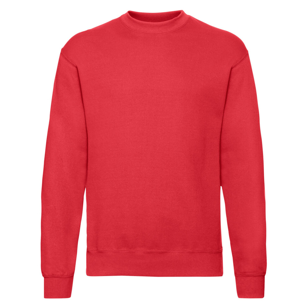 Fruit Of The Loom (Xl, Red) Mens Classic Drop Shoulder Sweatshirt