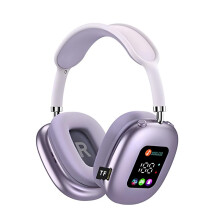 Wireless Headset with RGB Digital Display Screen Card Reader Headset Earphone Sports Gaming Headphone