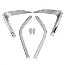 Motorcycle Chrome Upper Fairing Lower  Corner Trim Plugs Kit for  Goldwing GL1500 88-00 Fairing Strips Cover