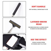 2X Car Retractable Rearview Mirror Wiper Adjustable Car Rearview Door Mirror Brush Mirror Wiper with Layered Brush