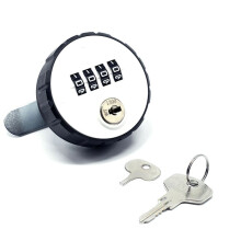 Combination Cabinet Cam Lock 4 Digital Resettable Round Padlock with Keys Password Drawer Door Anti-Theft 20mm