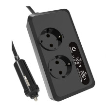 200W Car Inverter 12V to 230V AC Power Inverters USB Charger Adapter Car Plug Converter with LED Screen EU Plug