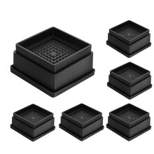 Bed Risers 1 Inch, 6pcs Adjustable Bed Furniture Riser, Heavy Duty Bed Lifts Risers with Rubber Pad for Sofa, Bed, Table