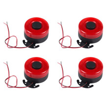 4X 12V-24V 105DB Auto Warning Siren Sound Signal Backup Alarms Horns with LED Beep Reverse Air Horn for the Car