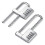 2 Pcs 4 Digit Combination Lock Code Cabinet Lock U Shaped Gym Locker Adjustable Padlock Long Shackle Lock for School 1