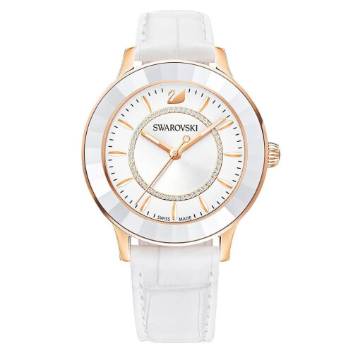 Swarovski 5414416 Octea White Silvertone Sunray Dial Ladies Watch