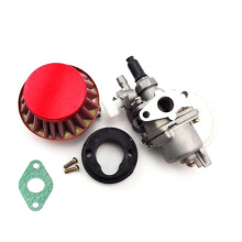 42MM Air Filter+Carburetor Kit for 2 Stroke 47Cc 49Cc Engine Parts Moto Kids Atv Quad Dirt Pocket Bike Red