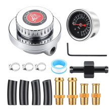 Fuel Pressure Gauge 1-5 PSI Universal Fuel Pressure Regulator Carburetor Carb Fuel Pump Kit Ith 0-15 PSI Pressure Gauge