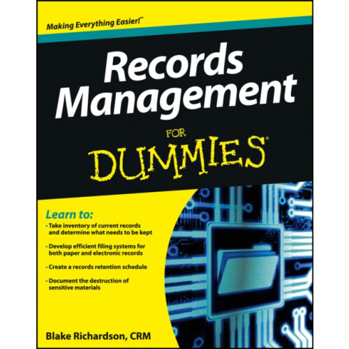 Records Management For Dummies by Blake Richardson Paperback Book