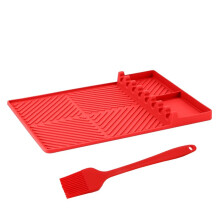Tapete de Silicone para Grelhar, Tapete de Ferramentas para Assadeiras de Silicone, Tapete de Espátula para Churrasqueira Ao Ar Livre, Balcão de