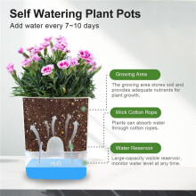 Plant Pots Indoor 4.25 Inch Self Watering Plant Pot for Indoor, Violet Pots Planter with Visible Reservoir Self 2Pcs