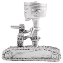 Resin Carved Skeleton Sculpture Ornament Cosplay Halloween Piston Skull Face Sculpture Figurine Art Desktop A