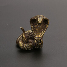 Statue Ornament Snake Miniature Figurines Copper Desktop Decoration Tea Pets Decor Accessories