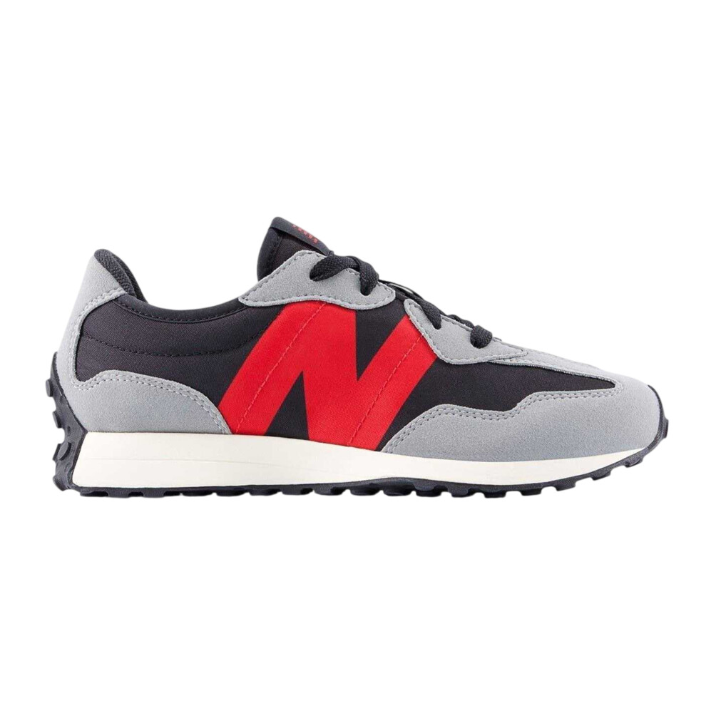 New Balance (5.5 Uk, Grey/Red) Childrens/Kids Suede Trainers