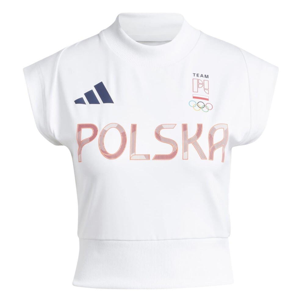 Adidas (10 Uk, White) Womens/Ladies Olympic Poland T-Shirt