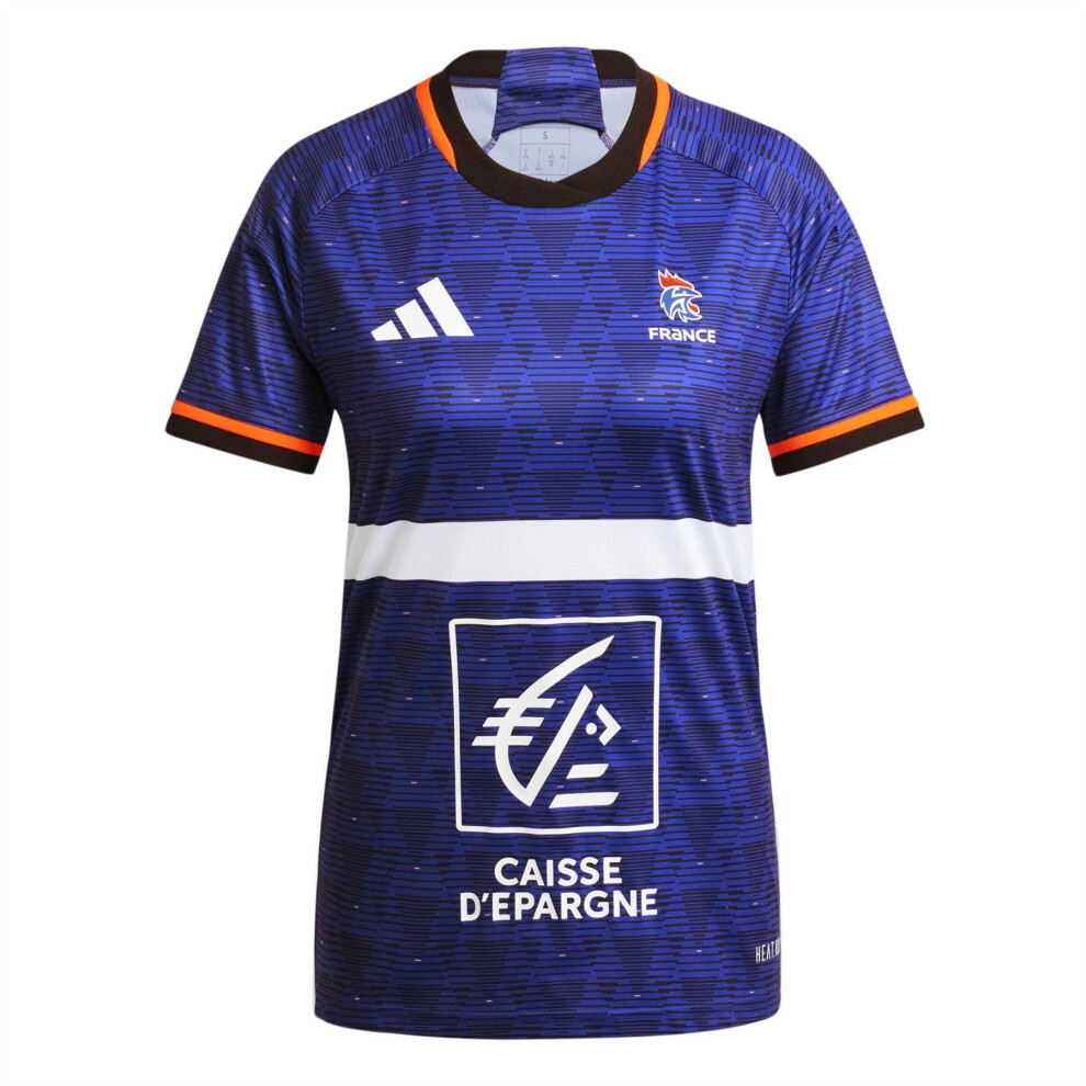 Adidas (14 Uk, Lucid Blue) Womens/Ladies France Ffr Handball Jersey