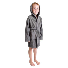 (7-8 Years, Grey) Keanu Childrens/Kids Cotton Dressing Gown