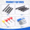 10Pcs Carbide Insert Blades + 4Pcs Lathe Turning Tool Holder Set + 4Pcs Wrench for Lathe Turning Tool Machine Tool Sets 6