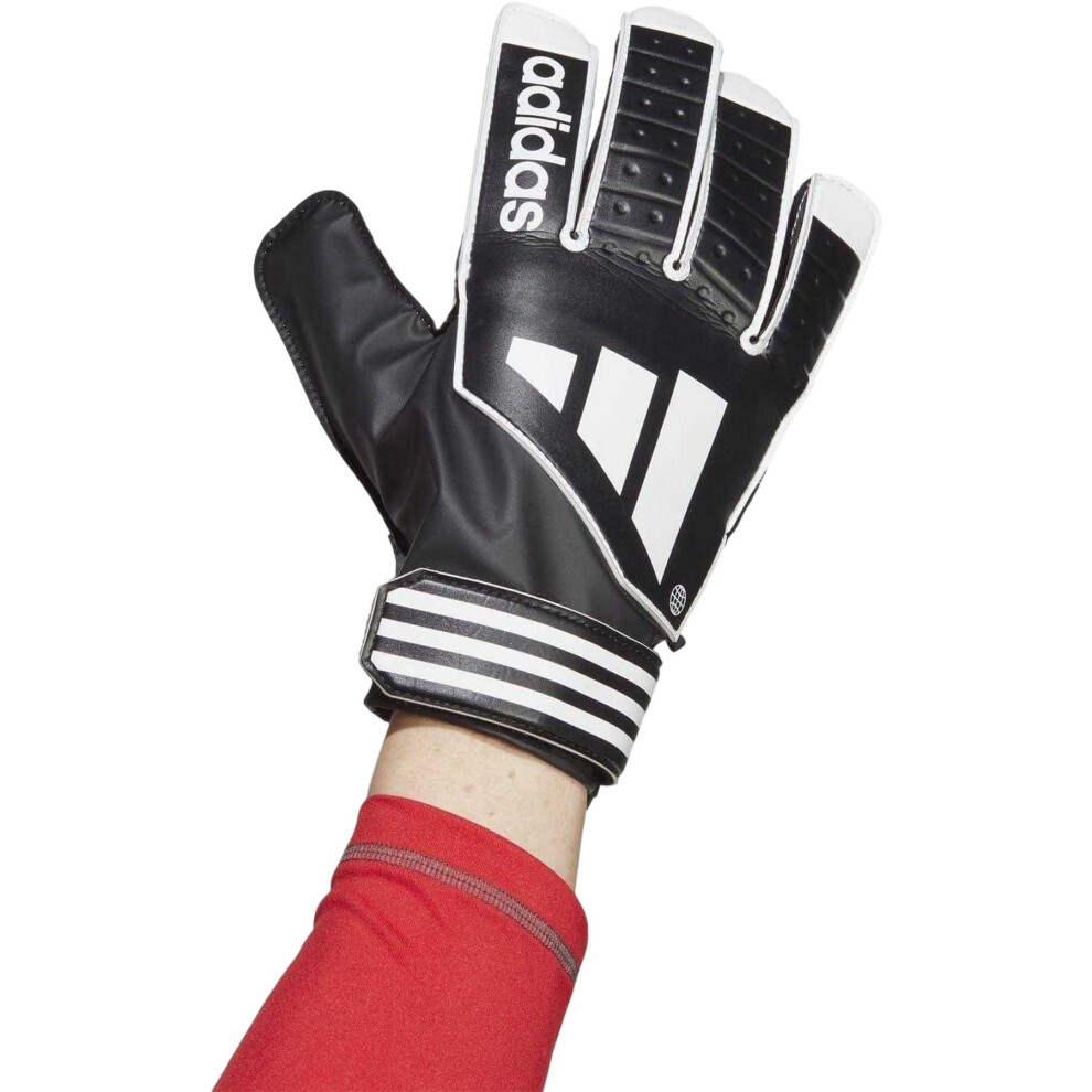 Adidas (10, Black/White) Unisex Adult Tiro Club 3 Stripes Goalkeeper Gloves