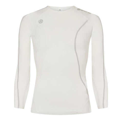 Skins (XS, White) Skins Mens Compression Workout Base Layer Top