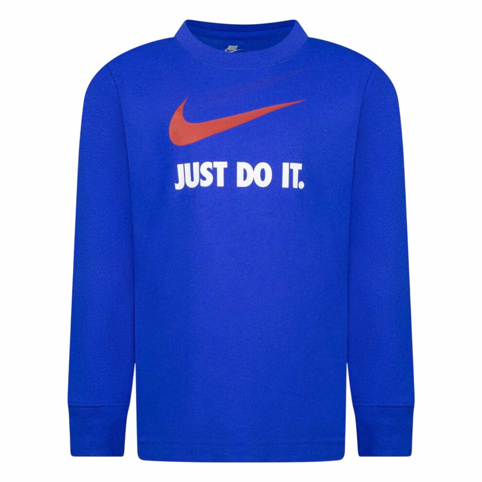 Nike (4-5 Years, Game Royal) Childrens/Kids Just Do It Swoosh Long-Sleeved T-Shirt