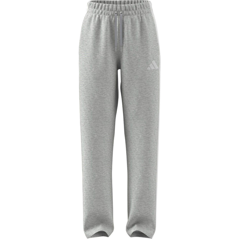 Adidas (4 Uk - 6 Uk, Medium Grey) Womens/Ladies Essentials Wide Leg Jogging Bottoms