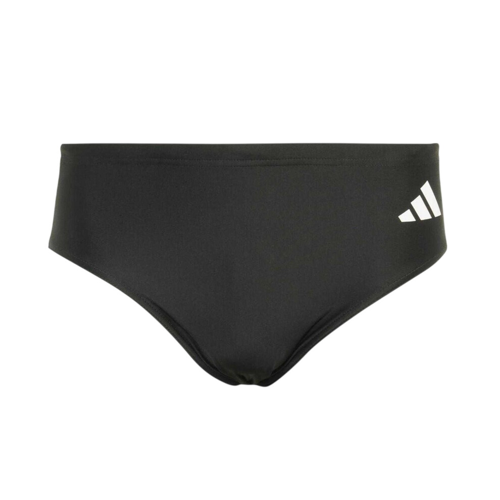 Adidas (L, Black/White) Mens 3S 3 Stripes Swimming Swim Briefs