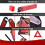 3pcs Standard Emergency Triangles, Warning Triangles for Vehicles, Reflective Triangle, Safety Triangles with Case 2