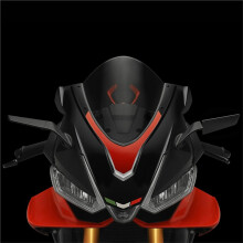Espelhos Retrovisores Stealth com Aletas Esportivas, Kits de Espelhos Ajustáveis para Motocicleta para RS660 / RSV4 1100