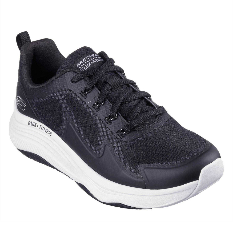 Skechers (2 Uk, Black/White) Womens/Ladies D'lux Fitness Running Trainers