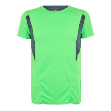 (L, Green Fluo) Diadora Mens Reflective Crew Neck Competition T-Shirt