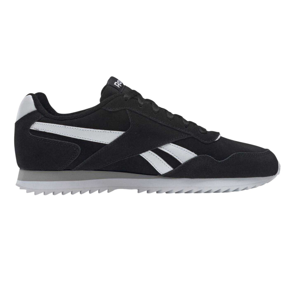 Reebok (9 Uk, Black/White) Mens Royal Glide Ripple Suede Trainers