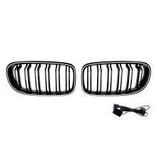 Car Front Kidney Grille Grill with LED Light Dual Grille Grill for 3 Series E90 E91 2009-2012